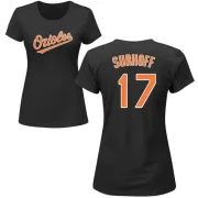 Bj Surhoff Women's Baltimore Orioles Name & Number T-Shirt - Black