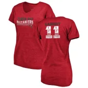 Blaine Gabbert Women's Tampa Bay Buccaneers Retro Tri-Blend V-Neck T-Shirt - Red