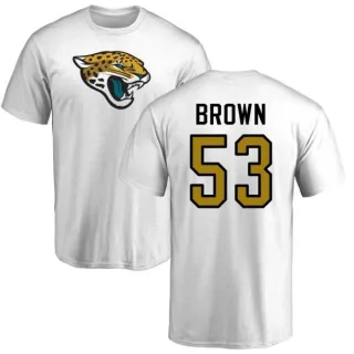 Blair Brown Jacksonville Jaguars Name & Number Logo T-Shirt - White