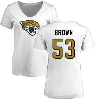 Blair Brown Women's Jacksonville Jaguars Name & Number Logo Slim Fit T-Shirt - White