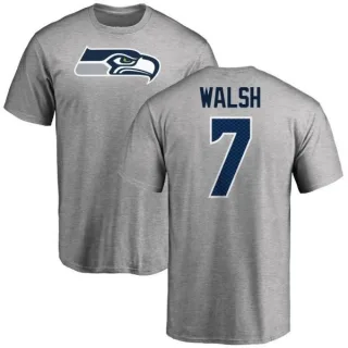 Blair Walsh Seattle Seahawks Name & Number Logo T-Shirt - Ash