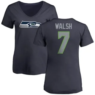 Blair Walsh Women's Seattle Seahawks Name & Number Logo Slim Fit T-Shirt - Navy