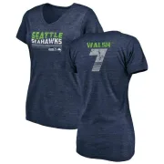 Blair Walsh Women's Seattle Seahawks Retro Tri-Blend V-Neck T-Shirt - College Navy