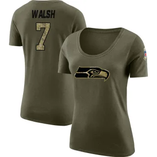 Blair Walsh Women's Seattle Seahawks Salute to Service Olive Legend Scoop Neck T-Shirt