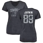 Blake Jarwin Women's Dallas Cowboys Distressed Name & Number Tri-Blend V-Neck T-Shirt - Navy