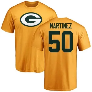 Blake Martinez Green Bay Packers Name & Number Logo T-Shirt - Gold