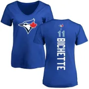 Bo Bichette Women's Toronto Blue Jays Backer Slim Fit T-Shirt - Royal