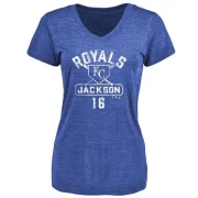 Bo Jackson Women's Kansas City Royals Base Runner Tri-Blend T-Shirt - Royal