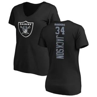 Bo Jackson Women's Oakland Raiders Backer Slim Fit T-Shirt - Black