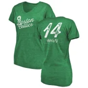 Bob Cousy Women's Boston Celtics Green Sideline Tri-Blend V-Neck T-Shirt