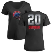 Bob Dernier Women's Chicago Cubs Midnight Mascot V-Neck T-Shirt - Black