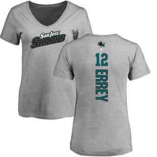 Bob Errey Women's San Jose Sharks Backer T-Shirt - Ash