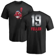 Bob Feller Cleveland Indians Midnight Mascot T-Shirt - Black