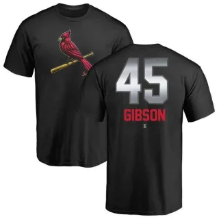 Bob Gibson St. Louis Cardinals Midnight Mascot T-Shirt - Black