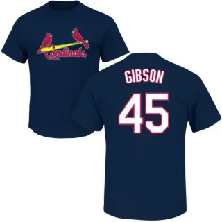 Bob Gibson St. Louis Cardinals Name & Number T-Shirt - Navy