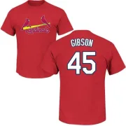 Bob Gibson St. Louis Cardinals Name & Number T-Shirt - Red