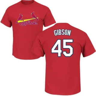 Bob Gibson St. Louis Cardinals Name & Number T-Shirt - Red