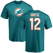 Bob Griese Miami Dolphins Name & Number Logo T-Shirt - Aqua