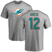 Bob Griese Miami Dolphins Name & Number Logo T-Shirt - Ash