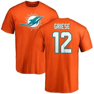 Bob Griese Miami Dolphins Name & Number Logo T-Shirt - Orange