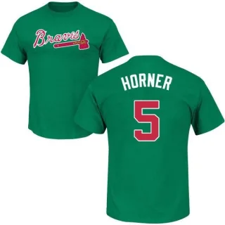 Bob Horner Atlanta Braves St. Patrick's Day Name & Number T-Shirt - Green