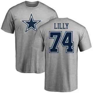 Bob Lilly Dallas Cowboys Name & Number Logo T-Shirt - Ash