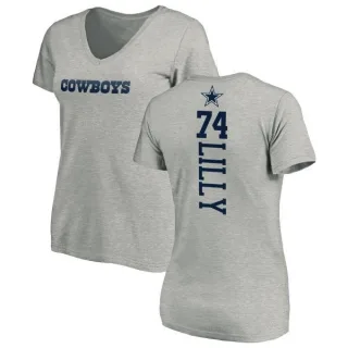 Bob Lilly Women's Dallas Cowboys Backer Slim Fit T-Shirt - Ash