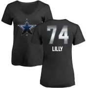 Bob Lilly Women's Dallas Cowboys Midnight Mascot T-Shirt - Black