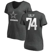 Bob Lilly Women's Dallas Cowboys One Color T-Shirt - Ash