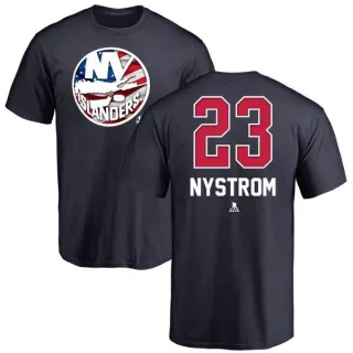 Bob Nystrom New York Islanders Name and Number Banner Wave T-Shirt - Navy