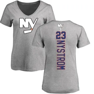 Bob Nystrom Women's New York Islanders Backer T-Shirt - Ash