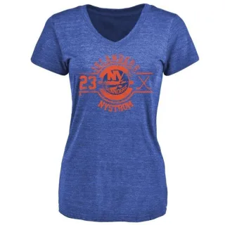 Bob Nystrom Women's New York Islanders Insignia Tri-Blend T-Shirt - Royal