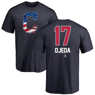 Bob Ojeda Cleveland Indians Name and Number Banner Wave T-Shirt - Navy