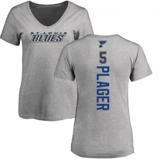 Bob Plager Women's St. Louis Blues Backer T-Shirt - Ash