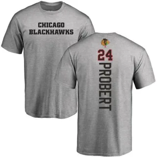 Bob Probert Chicago Blackhawks Backer T-Shirt - Ash