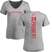 Bob Probert Women's Detroit Red Wings Backer T-Shirt - Ash