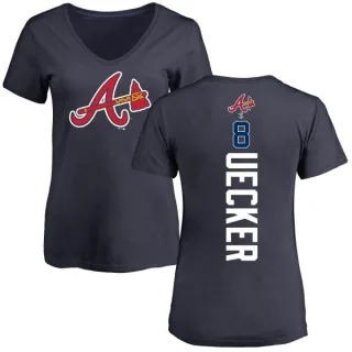 Bob Uecker Women's Atlanta Braves Backer Slim Fit T-Shirt - Navy