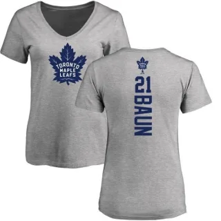 Bobby Baun Women's Toronto Maple Leafs Backer T-Shirt - Ash