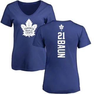 Bobby Baun Women's Toronto Maple Leafs Backer T-Shirt - Blue