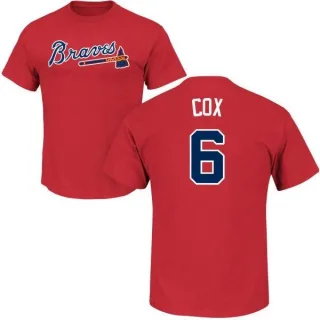 Bobby Cox Atlanta Braves Name & Number T-Shirt - Red