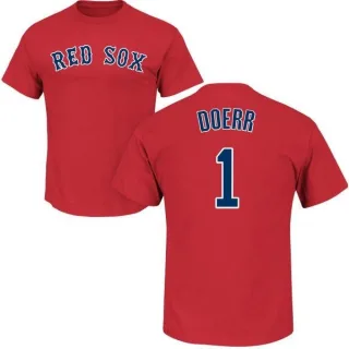 Bobby Doerr Boston Red Sox Name & Number T-Shirt - Scarlet