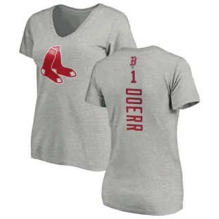 Bobby Doerr Women's Boston Red Sox Backer Slim Fit T-Shirt - Ash