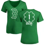 Bobby Doerr Women's Boston Red Sox Dubliner Name & Number V-Neck T-Shirt - Kelly Green