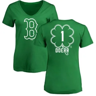 Bobby Doerr Women's Boston Red Sox Dubliner Name & Number V-Neck T-Shirt - Kelly Green