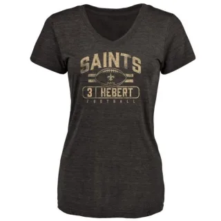 Bobby Hebert Women's New Orleans Saints Flanker Tri-Blend T-Shirt - Black