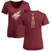 Bobby Hull Women's Arizona Coyotes One Color Backer T-Shirt - Maroon