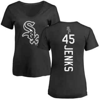 Bobby Jenks Women's Chicago White Sox Backer Slim Fit T-Shirt - Black