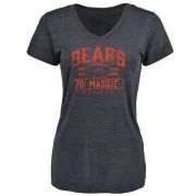 Bobby Massie Women's Chicago Bears Flanker Tri-Blend T-Shirt - Navy