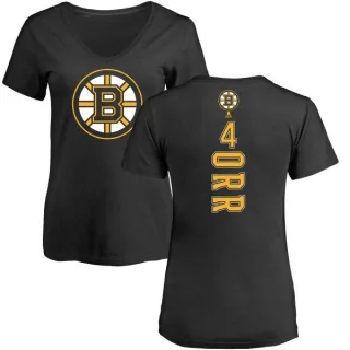 Bobby Orr Women's Boston Bruins Backer T-Shirt - Black