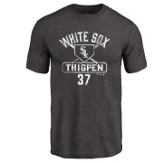 Bobby Thigpen Chicago White Sox Base Runner Tri-Blend T-Shirt - Black